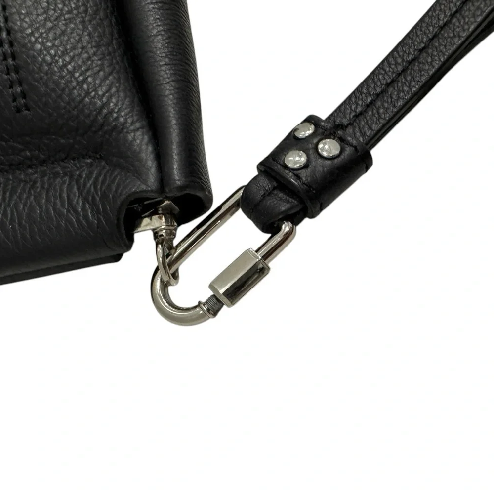 Jerome Dreyfuss Clic Clac XL Bag Black Pebbled Leather NWT